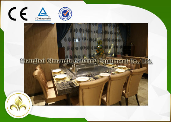 comprar Equipamento feito sob encomenda da grade de Teppanyaki Hibachi 8 assentos construídos no purificador eletrostático das emanações Fabricação em linha