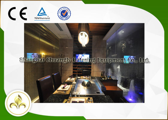 Beli Electrostatic Precipitator Teppanyaki Piring Memasak Restoran Hibachi Grill Table pembuatan online