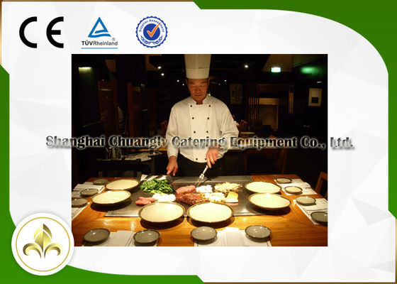 ซื้อ เนื้อแกะไก่ Hibachi Flat Top Grill Table สำหรับบาร์บีคิวกลางแจ้ง / โรงแรม การผลิตออนไลน์