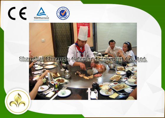 Buy Ten Seat Gas Grill Plate Japanese Griddle Table With Stainless Steel Filter online manufacture