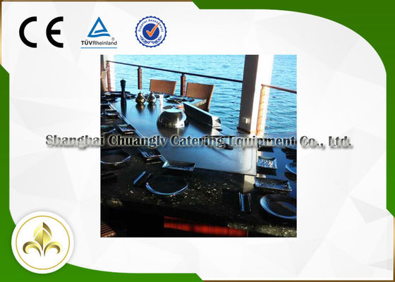 Buy Electromagnetic Hibachi Grill Japanese Cooking Table Bridge Shape For Restaurant / Hotel online manufacture