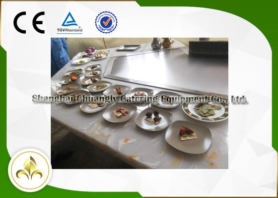 خرید میز گریل تپانیاکی ژاپنی Bridge Shape, LPG / Pipeline Gas Natural Gas Hibachi تولید آنلاین