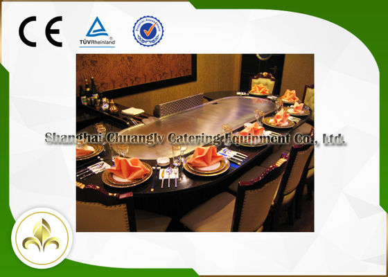 Beli Stainless Steel Indoor Teppanyaki Grill Sepuluh Kursi Dengan Precipitator Asap pembuatan online