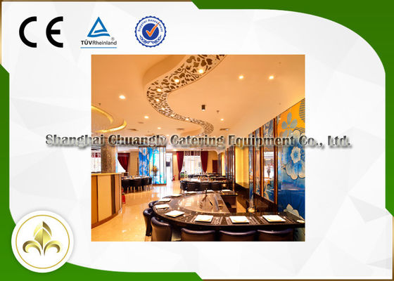 Beli 8 Kursi R850 Restaurant Hibachi Grill Table, Panggangan Teppanyaki Komersial Dengan Pembersih pembuatan online