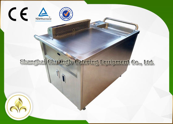 Beli Kustom BBQ Mobile Kitchen Teppanyaki Grill Dengan Exhaust / Fume Precipitator pembuatan online