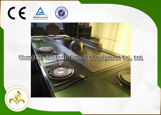 acheter Gril en verre de feu vert Teppanyaki Hibachi, gril de surface plane de gaz de cadre en acier fabrication en ligne