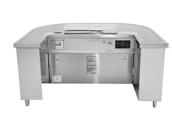 Buy Fume Down Exhaust 10/12 seats Arched Vaulted Electric Tube Teppanyaki Grill Table online manufacture