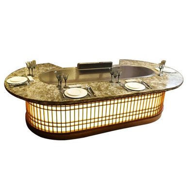 comprar Grade oval de venda quente de Teppanyaki do ASSADO do equipamento da cozinha de 10 assentos Fabricação em linha