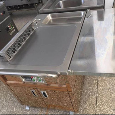 Buy Commercial Restaurant Equipment Gas/induction Electric Griddles Grill Mobile Teppanyaki Table online manufacture