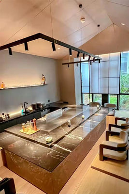 satın al 8 Kişilik Paslanmaz Çelik Teppanyaki Izgara Masası Teppanyaki Barbekü Masası Çevrimiçi üretim