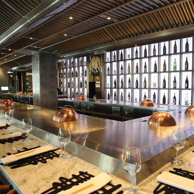 kopen Op maat gemaakte roestvrijstalen Teppanyaki grilltafel 1200x850mm online vervaardiging