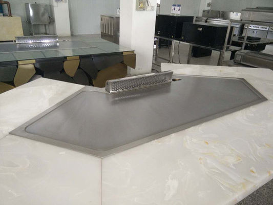 Buy 11 Seats Stainless Steel LPG Heating Japanese Teppanyaki Grill 2300*960*800mm online manufacture