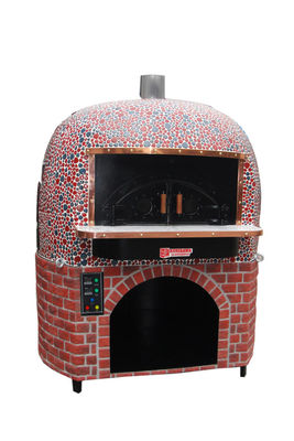 comprar Horno redondo de la pizza de Lava Rock Wood Fire Italy con las baldosas cerámicas negras o rojas Fabricación en línea
