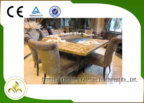 Buy Down Fume Exhaustion Gas or LPG Heating Japanese Teppanyaki Grill Table 8 Seats online manufacture