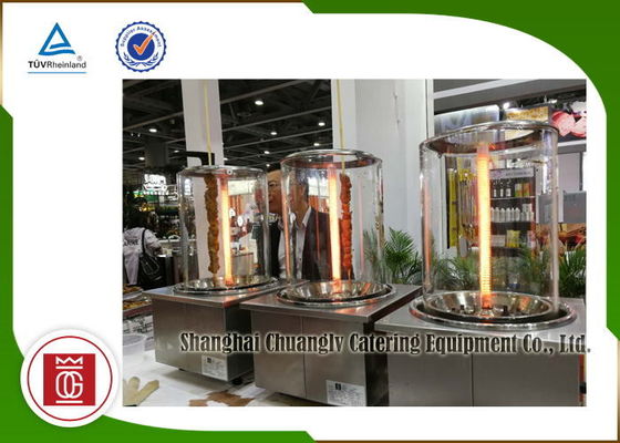 Beli Pemanggang Barbekyu Komersial Listrik Portabel Vertikal Kebab Stainless Steel pembuatan online