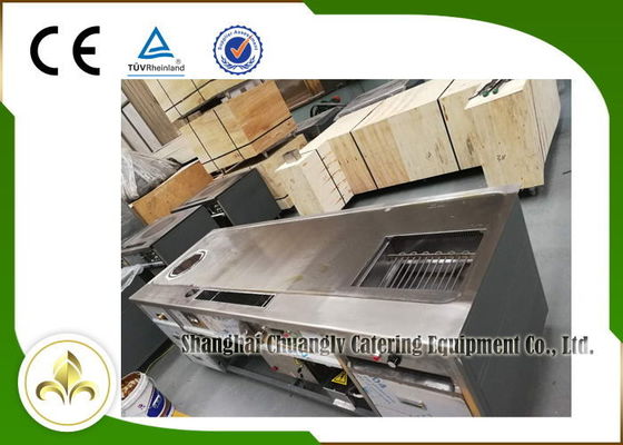 Beli Meja Panggangan Teppanyaki Persegi Panjang, 2,2 Meter Induksi Soup Stovetop Barbecue Grill pembuatan online