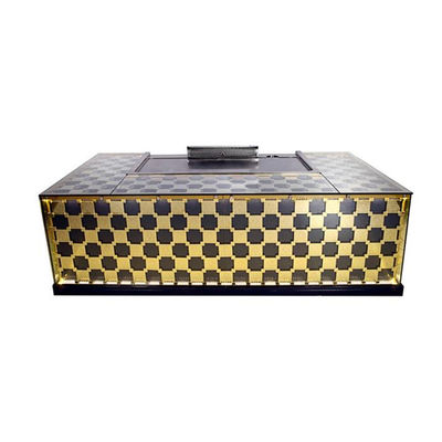 ซื้อ 1.6m 8KW Gas Teppanyaki Grill Table with 8 Seats and Lower Exhaust for Commercial Use การผลิตออนไลน์