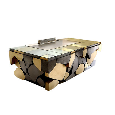 شراء Stainless Steel 304 Teppanyaki Grill Table with 8 Seats and Customized 20mm Thick Food-Grade Special Alloy Steel التصنيع عبر الإنترنت