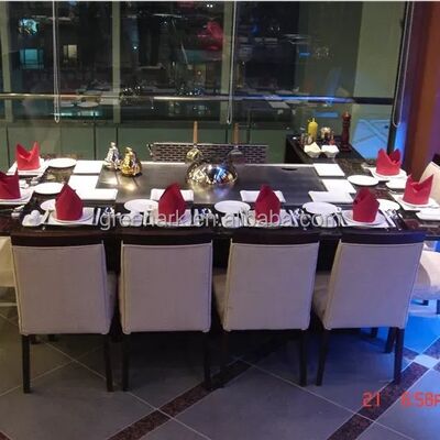 kopen Rechthoekige Teppanyaki Grill Japanse Hibachi Tafel Met Ventilatiesysteem online vervaardiging