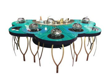 comprar Indução comercial de aço inoxidável 8KW do tubo de Electricial da tabela da grade de Teppanyaki Fabricação em linha