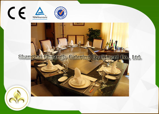 Placa comercial profesional de Teppanyaki del gas, tabla plana de la parrilla del gas de alto horno de once Seat