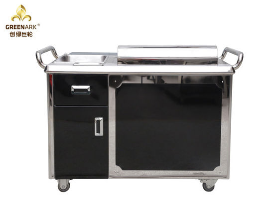 Black Japanese 1200mm Teppanyaki Grill Cooking Equipment / Restaurant Electric Teppanyaki Plate