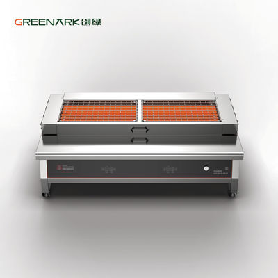 Factory Direct 500C Commercial Grill CE ISO9001 Certified Independent Zones Easy Clean